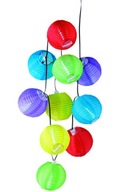 Solárne LAMPOVÉ gule LAMPY GARLAND organza 10LED Solárne LAMPOVÉ gule LAMPY GARLAND organza 10LED