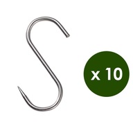 Nerezové háky do 90 kg, sada 10 ks