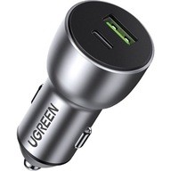 Ugreen USB-A/USB-C 36W autonabíjačka pre nabíjanie vášho telefónu alebo tabletu Ugreen USB-A/USB-C 36W autonabíjačka pre nabíjanie vášho telefónu alebo tabletu