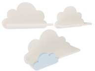 Regály Cloud, sada 3 ks, verzia Laguna Premium, 3x elegantná polička cloud