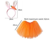 Kostýmové oblečenie Bunny Sukňa Mrkvová čelenka Kostýmové oblečenie Bunny Sukňa Mrkvová čelenka