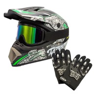 ĽAHKÁ ENDURO KRÍŽOVÁ PRILBA + RUKAVICE + OKULIARE ĽAHKÁ ENDURO KRÍŽOVÁ PRILBA + RUKAVICE + OKULIARE
