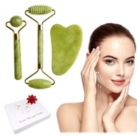 SÚPRAVA NA FACE LIFTING SA SKLADÁ Z 2x JADE ROLLER + GUA SHA SÚPRAVA NA FACE LIFTING SA SKLADÁ Z 2x JADE ROLLER + GUA SHA