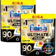FINISH Ultimate Plus Lemon kapsule do umývačky riadu Lemon tablety 180 ks FINISH Ultimate Plus Lemon kapsule do umývačky riadu Lemon tablety 180 ks