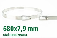 Sťahovací pás z nehrdzavejúcej ocele 680 x 7,9 mm 10ks Sťahovací pás z nehrdzavejúcej ocele 680 x 7,9 mm 10ks