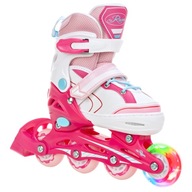 Nastaviteľné kolieskové korčule RAVEN Lia Pink 27-30 LED koliesko Nastaviteľné kolieskové korčule RAVEN Lia Pink 27-30 LED koliesko