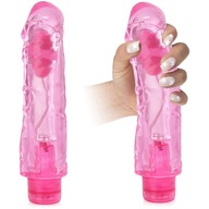 HRUBÝ 5,5 cm MÄKKÝ GÉLOVÝ VIBRAČNÝ PENIS 23 cm HRUBÝ 5,5 cm MÄKKÝ GÉLOVÝ VIBRAČNÝ PENIS 23 cm