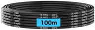 Silikónový kábel drôt 16AWG čierny 100m