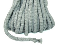 10mm PLETENÁ BAVLNENÁ Šnúrka PRE MACRAME, ŠEDÁ 10mm PLETENÁ BAVLNENÁ Šnúrka PRE MACRAME, ŠEDÁ