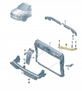 VW OE držiak, predný ľavý, TIGUAN 2016 -