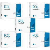 POLLUX Biely papier do kopírky A4 formát 80g 5x 500 listov NaBiurQ POLLUX Biely papier do kopírky A4 formát 80g 5x 500 listov NaBiurQ