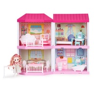 Vila skladací domček pre bábiky + LED nábytok pre bábiky