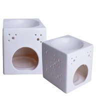 Vonný aromaterapeutický horák WHITE CUBE - keramický, ručná práca | KEY Vonný aromaterapeutický horák WHITE CUBE - keramický, ručná práca | KEY