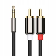 AUX Audio Mini Jack 3,5 mm 2x RCA cinch kábel 2m AUX Audio Mini Jack 3,5 mm 2x RCA cinch kábel 2m