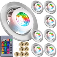 7x HALOGÉNOVÁ STROPNÁ LAMPA RGB LED ŽIAROVKA 7x HALOGÉNOVÁ STROPNÁ LAMPA RGB LED ŽIAROVKA