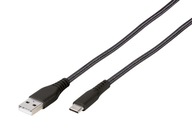 Kábel USB C 2,5 m pre smartfóny s rýchlym nabíjaním kovový nylon Kábel USB C 2,5 m pre smartfóny s rýchlym nabíjaním kovový nylon