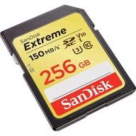 SanDisk Extreme SDXC SD karta 256GB V30 U3 150MB/s SanDisk Extreme SDXC SD karta 256GB V30 U3 150MB/s