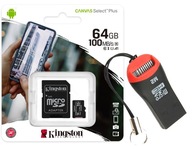 MicroSD karta Kingston 64 GB CLASS 10 + M2 READER