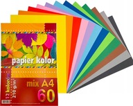Hrubý technický papier 210g A4 60 listov 12 farieb Linka Hrubý technický papier 210g A4 60 listov 12 farieb Linka