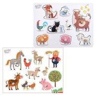 SMILY PLAY Drevené puzzle zvieratká Montessori farma drevené puzzle SMILY PLAY Drevené puzzle zvieratká Montessori farma drevené puzzle