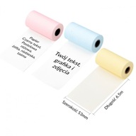 Farebný termopapier na pásku Phomemo M02 M02S M02PRO M03 53mmx6,5m 3 Farebný termopapier na pásku Phomemo M02 M02S M02PRO M03 53mmx6,5m 3