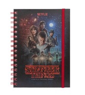 Zápisník A5 s gumou Stranger Things 80k linajkový kruhový zápisník