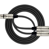 Kábel XLR Ż 3 pin - 2xXLR M 3 pin Kirin 1,8 M
