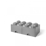 LEGO Brick 8 zásuvka na tehly – šedá (40061740)