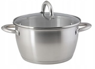 Garnek 22cm z pokrywą STAL Grube dno Indukcja Gaz Garnek 22cm z pokrywą STAL Grube dno Indukcja Gaz