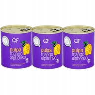 QF Alphonso mangová dužina 850g mangová dužina: Sada 3 kusov QF Alphonso mangová dužina 850g mangová dužina: Sada 3 kusov