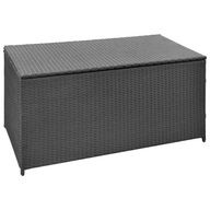 Záhradný box, čierny, 120 x 50 x 60 cm, ratta