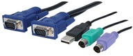 KVM kábel Integrovaný 3v1 VGA / PS2 / USB 5m pre KVM