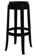CHARLES 76 čierna barová stolička - polykarbonát