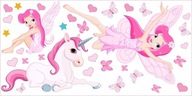 Nálepky pre deti 120cm jednorožec Fairies 22 Nálepky pre deti 120cm jednorožec Fairies 22
