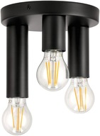 Okrúhle LED stropné svietidlo 3x E27 LOFT matná čierna Okrúhle LED stropné svietidlo 3x E27 LOFT matná čierna