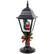Vianočný LED lampáš čierny 47cm s Mikulášom, vianočná dekorácia Vianočný LED lampáš čierny 47cm s Mikulášom, vianočná dekorácia