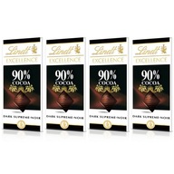 Lindt Excellence čokoládová sada 90% kakaa 100g x4
