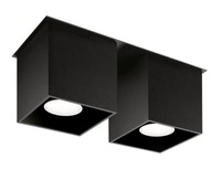 PLAFON QUAD 2 BLACK PRE LED GU10 SL.0063 SOLLUX PLAFON QUAD 2 BLACK PRE LED GU10 SL.0063 SOLLUX