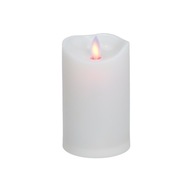 LED sviečka Subito, pohyblivý plameň, 12,5 cm biela