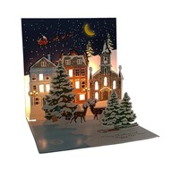 3D vianočná pohľadnica s LED podsvietením