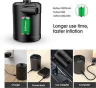Elektrická vzduchová pumpa, batéria 5200 mAh