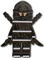Figúrka Ninjago, polica, 40 cm, čierne, biele bloky