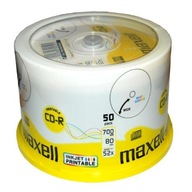 MAXELL CD-R 700 MB 52X VYTLAČITEĽNÉ FF BEZ ID CAKE*50 624006.40.CN