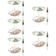 Malý papierový dáždnik v japonskom štýle biely 20 ks