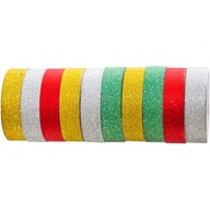 Samolepiaca trblietavá páska 12mm x 3m mix 10 farieb Samolepiaca trblietavá páska 12mm x 3m mix 10 farieb