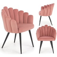 Zamatová stolička do obývačky K410 ružová