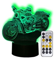 CHOPPER HARLEY MOTOR Nočná lampa 3D LED + PILOT