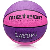 Basketbal Meteor Layup 4 ružová/fialová