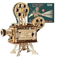 ROBOTIME DREVENÝ MODEL PUZZLE 3D FILMOVÝ PROJEKTOR + VITASCOPE FILM DIY ROBOTIME DREVENÝ MODEL PUZZLE 3D FILMOVÝ PROJEKTOR + VITASCOPE FILM DIY