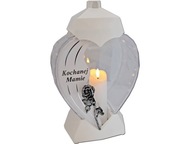 MAMA MAMA VENOVANIE MATKA SRDCE BIELA + LED SVIEČKA MAMA MAMA VENOVANIE MATKA SRDCE BIELA + LED SVIEČKA